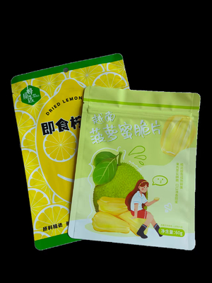 أكياس تغليف المنتجات البلاستيكية المطبوعة مع منتج غذائي Ziplock