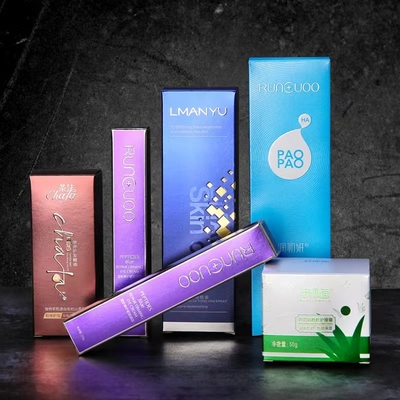 العطور تغليف مستحضرات التجميل ورقة مربع أسطواني محلول الوجه مصل شمعة أنبوب